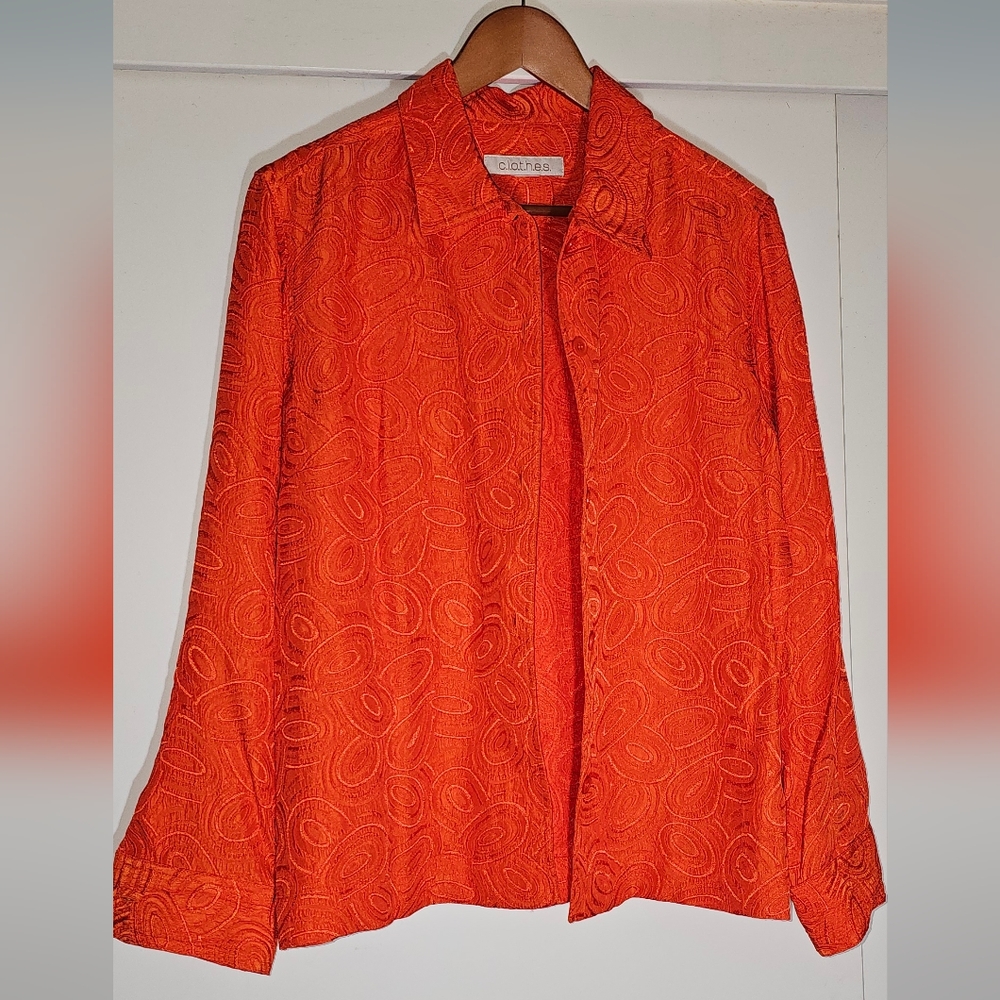Beautiful orange embroidered shirt/jacket